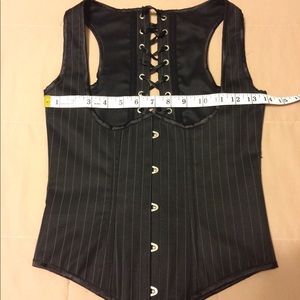 Black Pin Stripe Fashion Corset Small